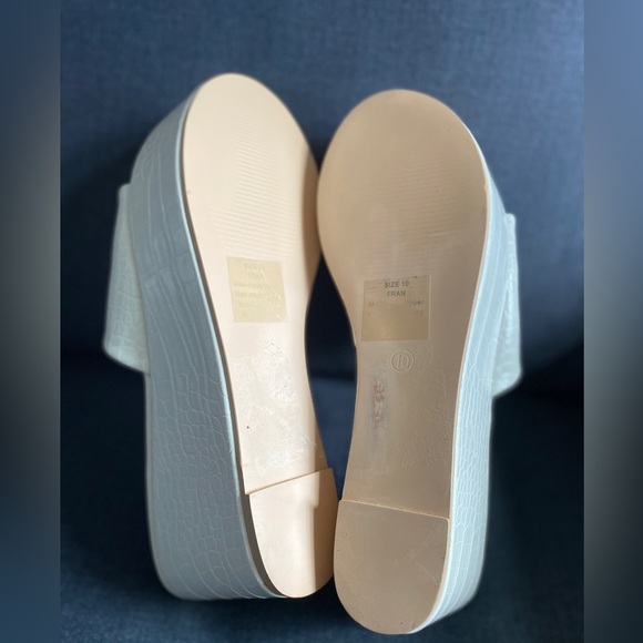 Billini Platform Shoes Slip-on Sandals Colour Cream Size 10 BNWOT - Picture 9 of 10